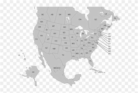 North America - Maps For Mappers America, HD Png Download - 642x490 ...