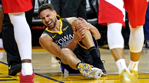 Golden State's Klay Thompson leaves Game 6, suffers a torn ACL in knee ...