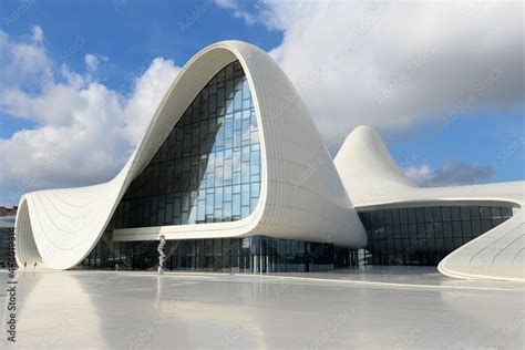 Heydar Aliyev Cultural Center in Baku, Azerbaijan. Architecture style ...