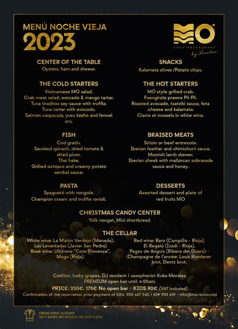 Restaurante Picoteo | New Year’s Eve Menu 2023