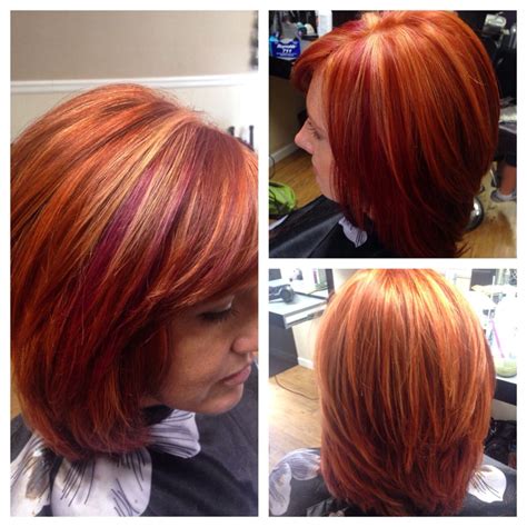 Bright red fiery hair | Red hair color, Bob hairstyles, Long hair styles