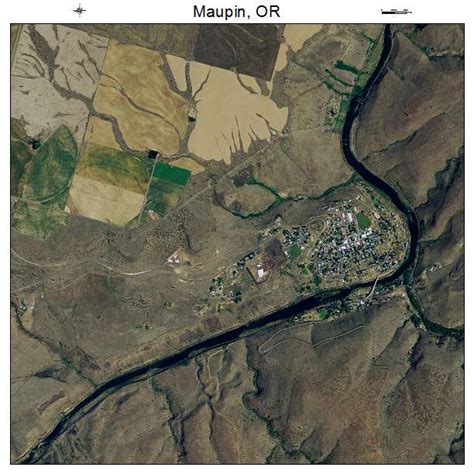 Aerial Photography Map of Maupin, OR Oregon