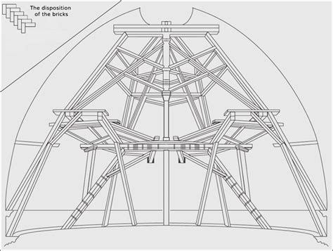 The solution was to build up from the drum of the tower a scaffold ...