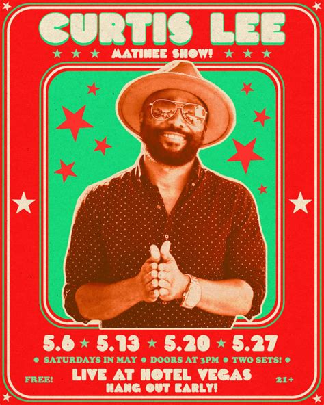 Curtis Lee (Matinee Show!) - Every Saturday in May in Austin at