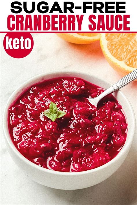 Healthy Sugar-free Keto Cranberry Sauce Recipe--5 Ingredients!