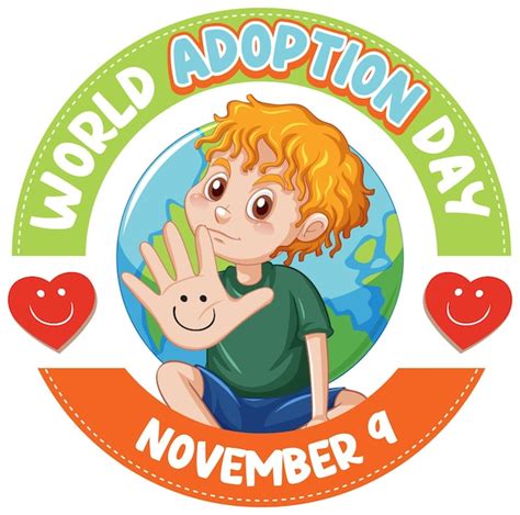 Free Vector | World adoption day logo design