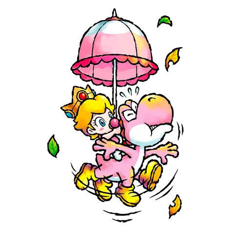 daily princess peach 👑 on Twitter: "art of baby peach and pink yoshi from yoshis island ds ...