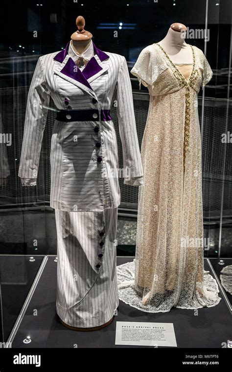 The original dress worn by Kate Winslet in the film Titanic (left ...