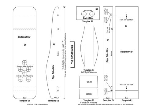 Printable Fast Pinewood Derby Car Templates