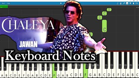 Chaleya Song Keyboard Notes | Anirudh | Shah Rukh Khan | Arijit Singh | Jawan | Atlee Chords ...