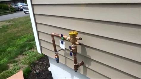 installed new lawn sprinkler backflow preventer - YouTube