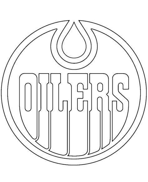 Edmonton Oilers crest coloring page NHL - Topcoloringpages.net