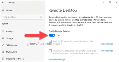 How To Enable And Use Remote Desktop For Windows 10 | groovypost