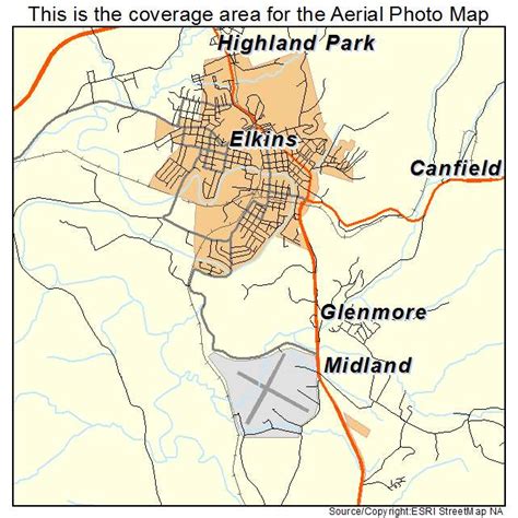 Aerial Photography Map of Elkins, WV West Virginia