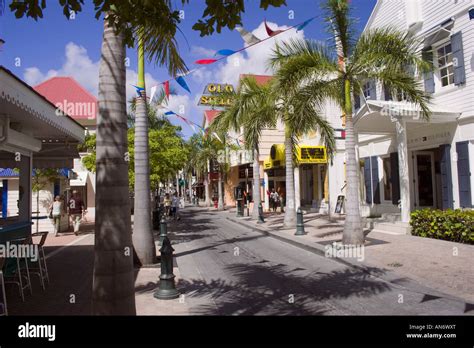 Front Street shopping area in Philipsburg, St Maarten/St Martin the Stock Photo, Royalty Free ...