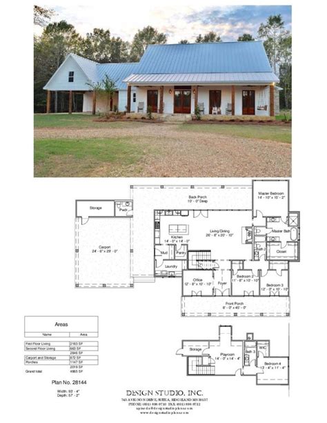 Plan #28144 | Design Studio | Metal house plans, Barn style house, Pole barn house plans