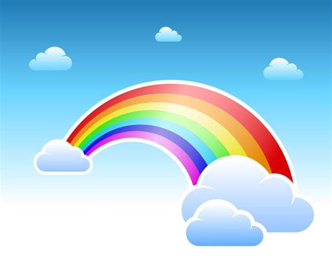 Abstract rainbow and clouds symbol 430234 Vector Art at Vecteezy