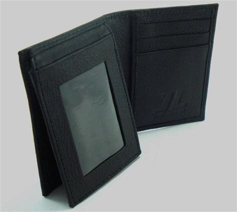 Mens Genuine Leather Wallet Trifold Bifold Coin Pocket Slim wallet ID window | eBay