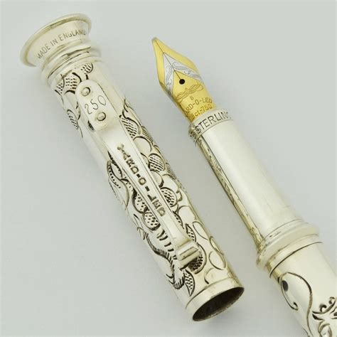 Yard-O-Led Imperial Dragon LE Fountain Pen - Sterling, 18k Medium Italic (Superior in Box, Works ...