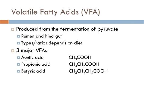 PPT - Volatile fatty acids PowerPoint Presentation - ID:2064332