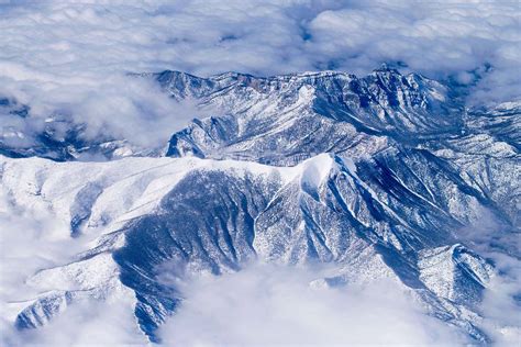 Mountain Aerial View Of Snow Covered Mountains Snow Image Free Photo