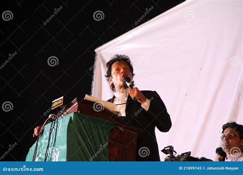 Imran Khan Speech at Lahore Editorial Stock Photo - Image of asia ...