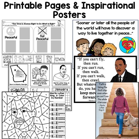 Martin Luther King, Jr. Activities Bulletin Boards Crafts Coloring Pages Writing Prompts | Made ...