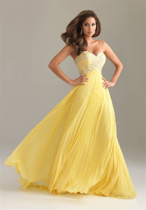 WhiteAzalea Prom Dresses: Unique Yellow Long Prom Dresses in Chiffon