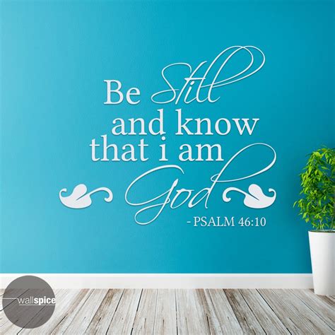 Psalm 46:10 Be Still and Know That I Am God Bible Verse Quote - Etsy