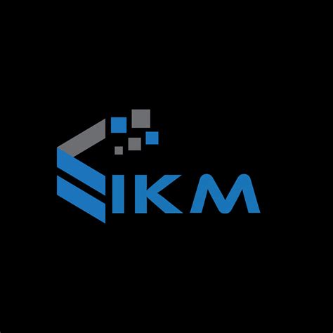 IKM letter logo design on black background. IKM creative initials letter logo concept. IKM ...