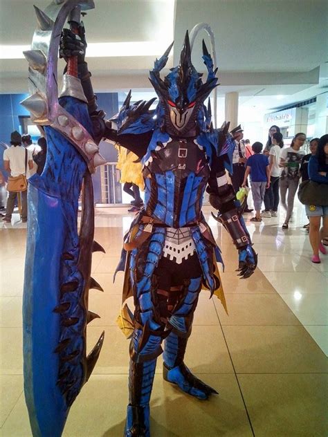 Azure Rathalos armour from Monster Hunter cosplay by mina | Monster ...