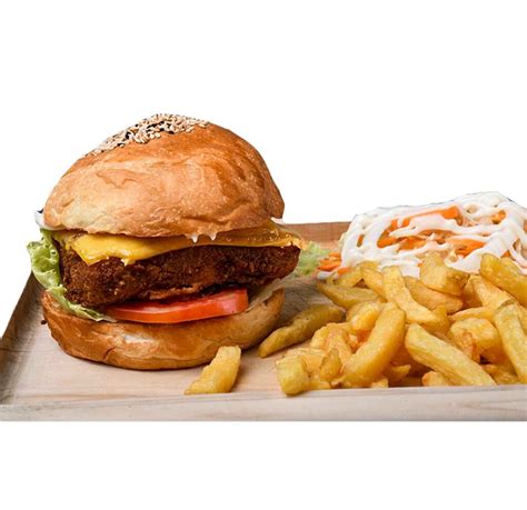 Paneer Burger with Fries – Bakers Point