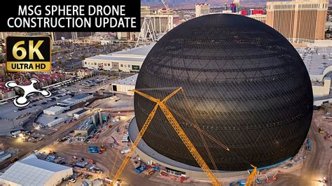 MSG Sphere Las Vegas Drone Construction Update | Las Vegas Drone - YouTube