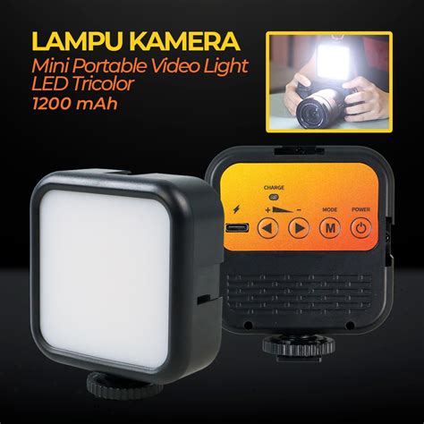 BLUELANS Lampu Kamera Mini Portable Light LED 1200mAh 3 in 1 Color ...