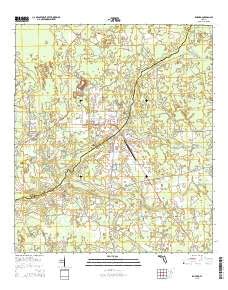 Lake Butler Wildlife Management Area Raiford Tract Topo Map in Bradford ...