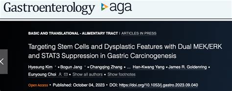 Our new paper published in Gastro! | Choi Lab | Vanderbilt University