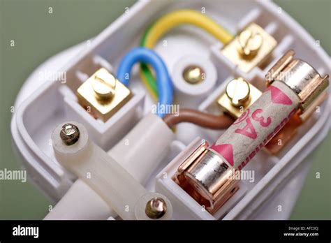 Uk three pin electrical plug 3 amp fuse Stock Photo - Alamy