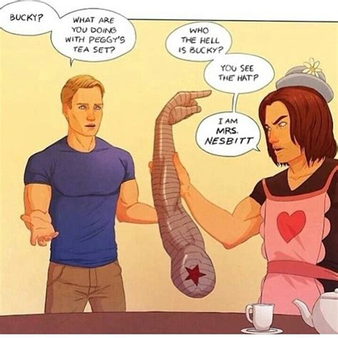 Lol bucky and steve ♡ | Bucky, Marvel jokes, Marvel