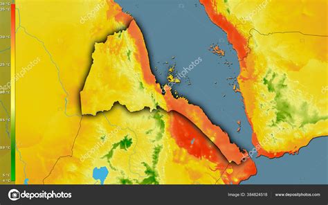 Mean Temperature Warmest Quarter Eritrea Area Stereographic Projection ...