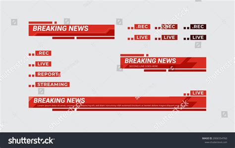 Broadcast News Lower Third Template Television Stock Vector (Royalty Free) 2006554760 | Shutterstock