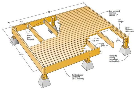 wood deck foundation - Google Search | Wood deck plans, Deck projects, Free deck plans