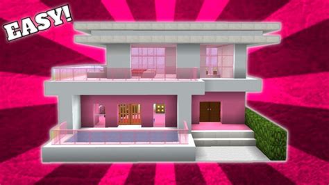 Minecraft: How To Build Pink Modern House Tutorial (#47) - YouTube