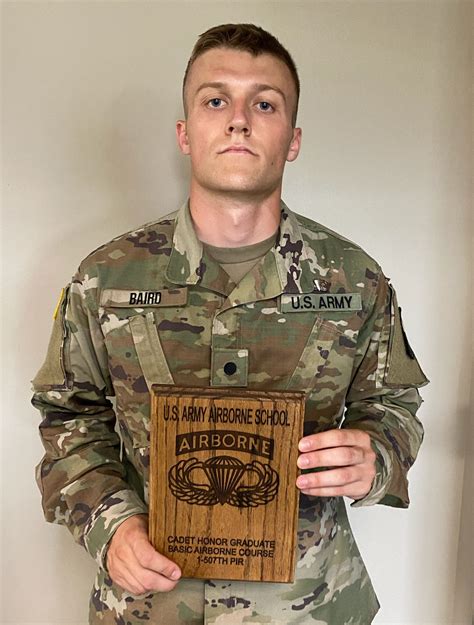 ROTC Cadet Chase Baird is U.S. Army Airborne School Honor Graduate