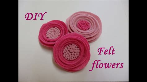 DIY Felt flowers,Tutorial,How to,easy fabric flowers,felt roses - YouTube