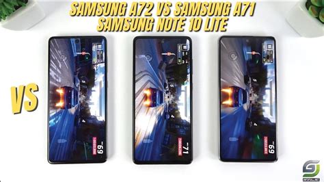 Samsung A72 vs Samsung A71 vs Samsung Note 10 Lite | Video test display, Speedtest, Comparison ...