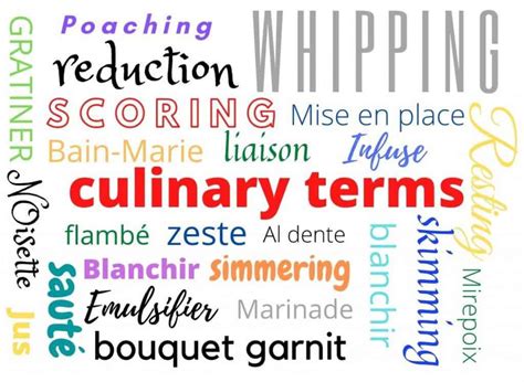 40 comprehensive culinary terms for beginners.