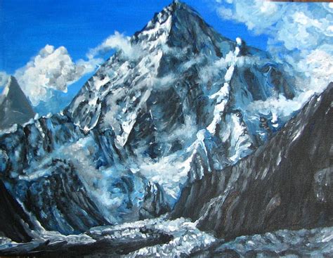 Mountains view landscape acrylic painting Painting by Natalja Picugina - Fine Art America