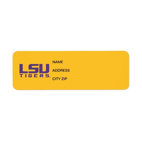 Purple LSU Tigers Logo Label | Zazzle