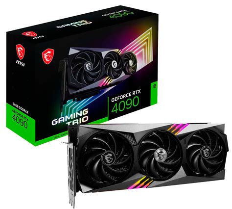 MSI NVIDIA GeForce RTX 4090 GAMING TRIO 24G 24GB DDR6X PCI Express 4.0 ...