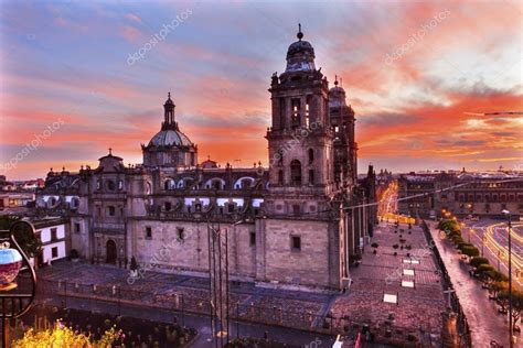 Metropolitan Cathedral Zocalo Mexico City Sunrise ⬇ Stock Photo, Image ...